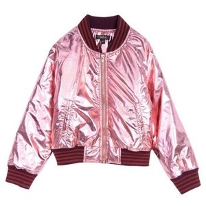 Velveteen Girl’s Jacket Size 10-12 Metallic Pink NWT